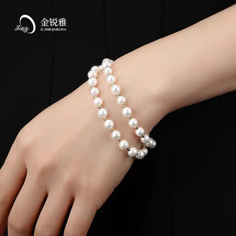 Custom double-layer shell pearl bracelet