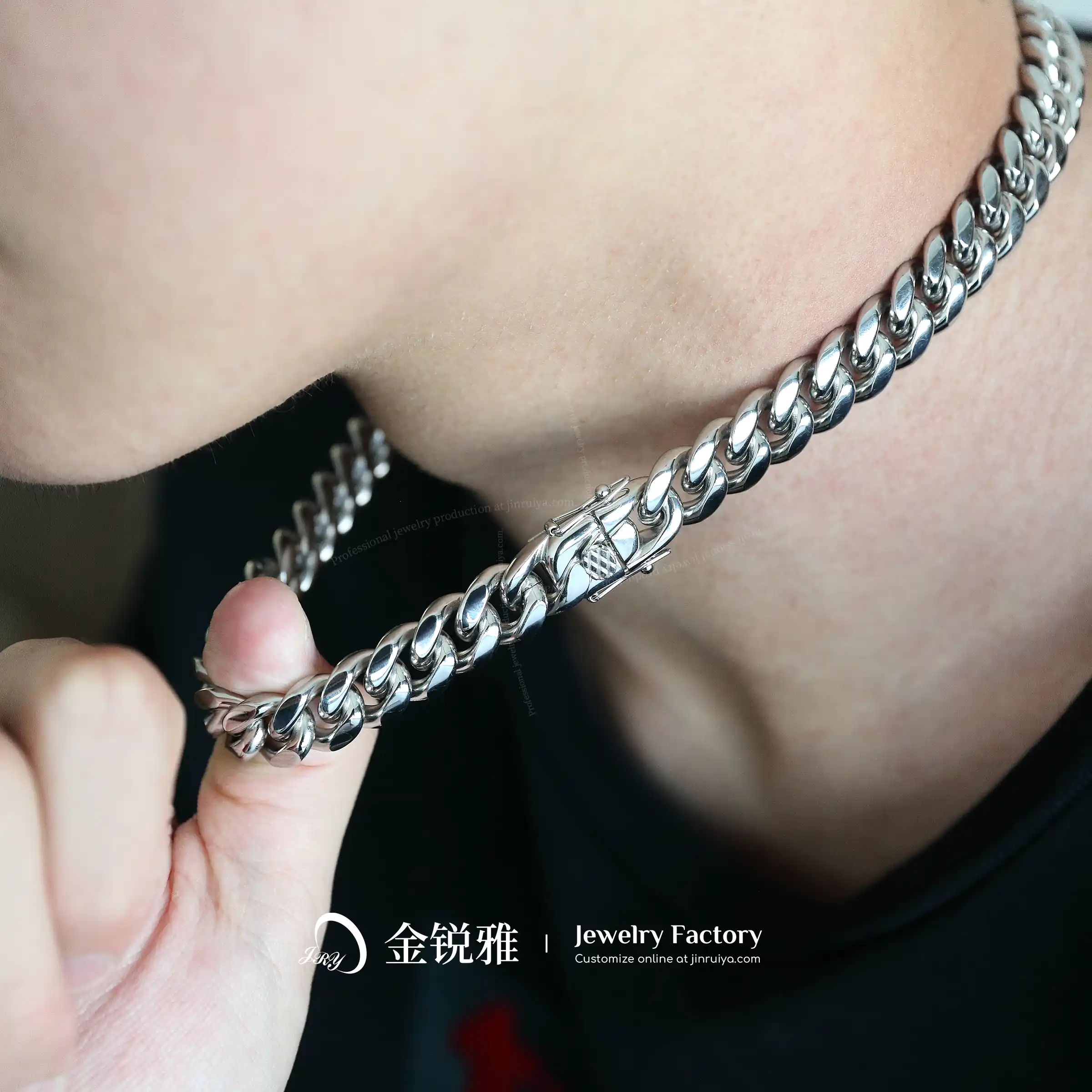 14 mm Cuban Link Chain Halskette Trageanleitung