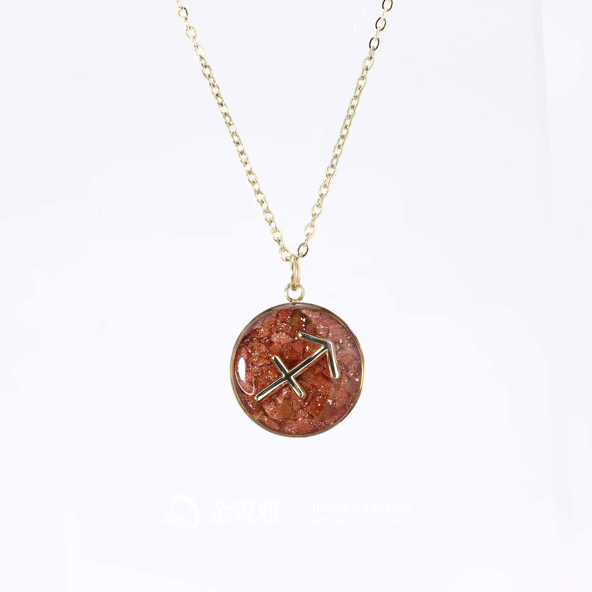 Zodiac Stone Enamel Necklace