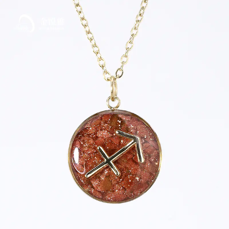 Zodiac Stone Enamel Necklace